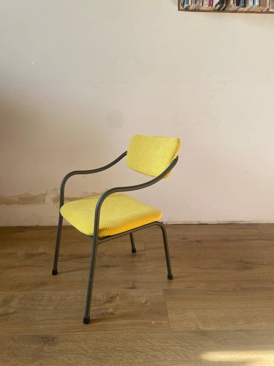 Child's armchair in yellow corduroy