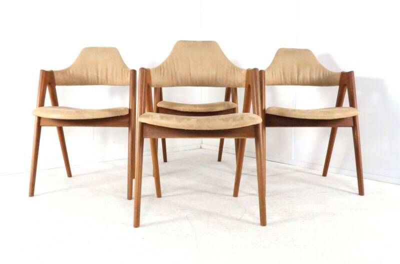Set of 4 Kai Kristiansen for SVA Møbler model 42 / Compass Chairs