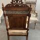 Syrian walnut armchairs inlaid with mother-of-pearl