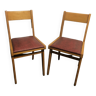 Paire de chaises scandinave en skaï