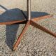 Fauteuil pivotant vintage cuir bois et métal