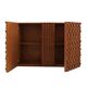 Contemporary Craftsmanship Solid Wood Pair of Brutalist Italian Sideboards