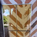 Pair of amber stained glass windows