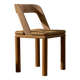 Chaise italienne en bois et osier