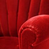 Pair of Swedish 1940s shell-back armchairs