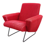 Vintage red designer armchair from the 1950s/1960s