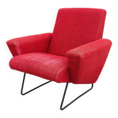 Vintage red designer armchair from the 1950s/1960s