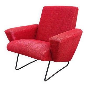 Vintage red designer armchair from the 1950s/1960s