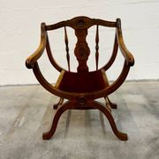 Dagobert armchair with red upholstery