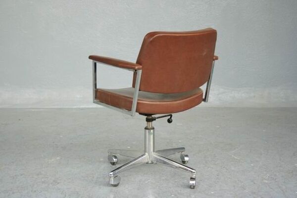 fauteuil De Direction En cuir 1960 Bon État