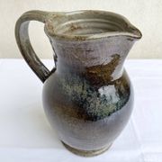 Handmade and signed glazed stoneware pitcher – Atelier de La Borne / Puisaye