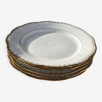 Porcelain dessert plates with gold details
