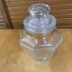 Antique Glass Bonbonnière + Lid Kitchen Storage Italy #