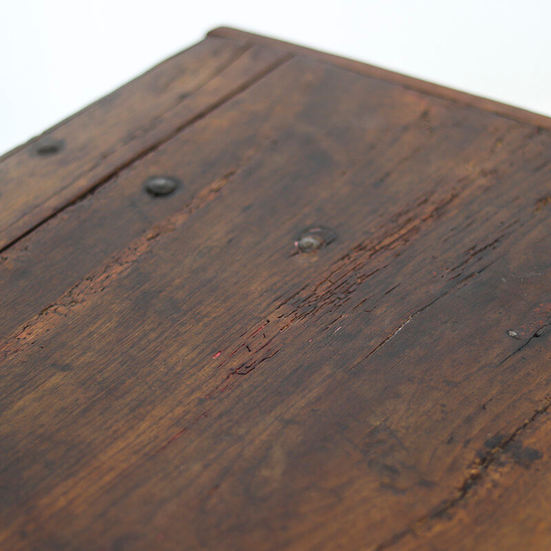 rustic antique 18th century oak chest