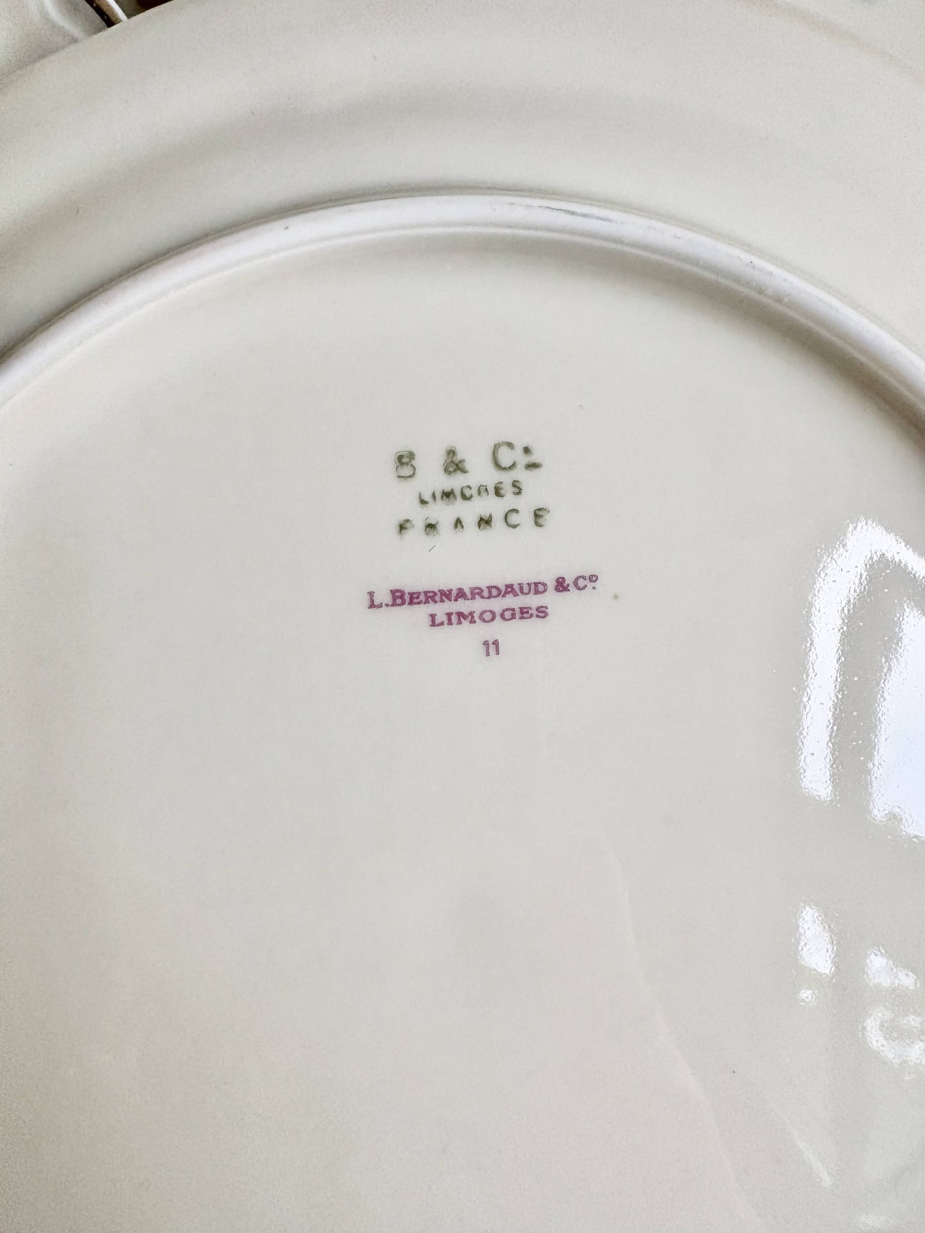 Service à dessert Bernardaud Porcelaine fine