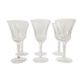 Service of 6 chiseled crystal water glasses