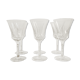 Service of 6 chiseled crystal water glasses