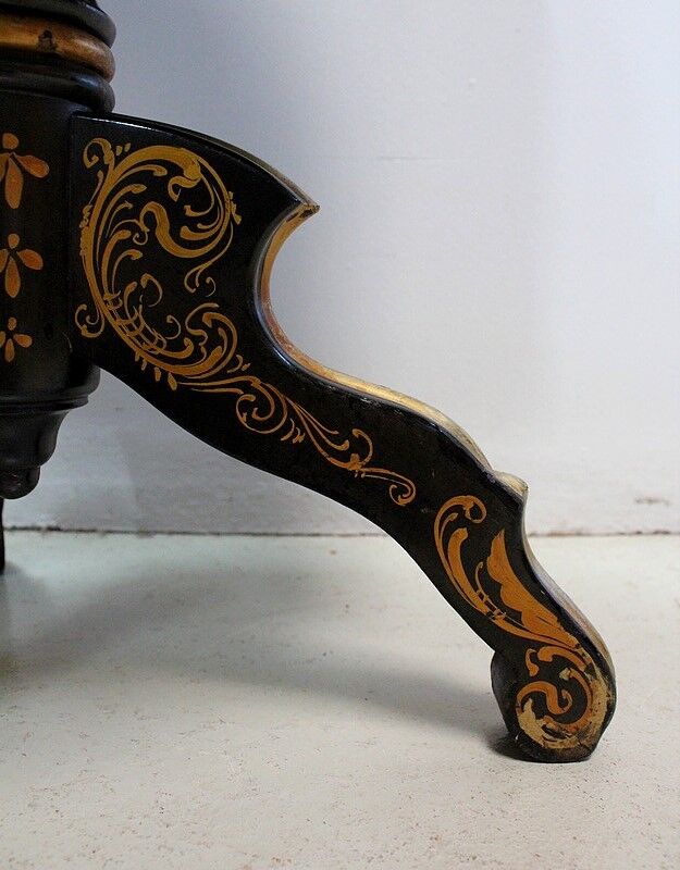 Napoleon III planter in blackened wood and gilded decorations, XIXth century