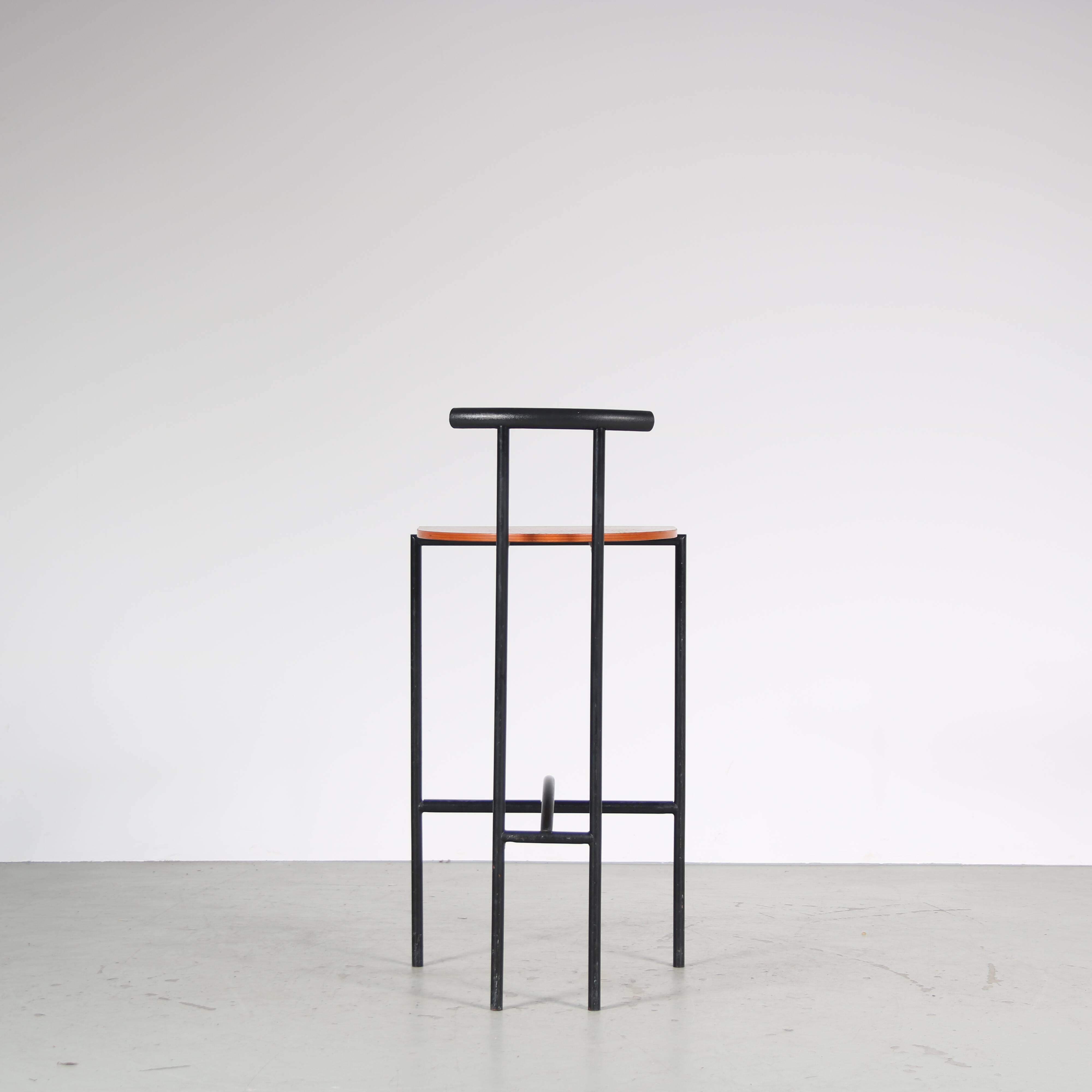 1980s “Tokyo” Bar stool by Rodney Kinsman for Bieffeplast, Italy