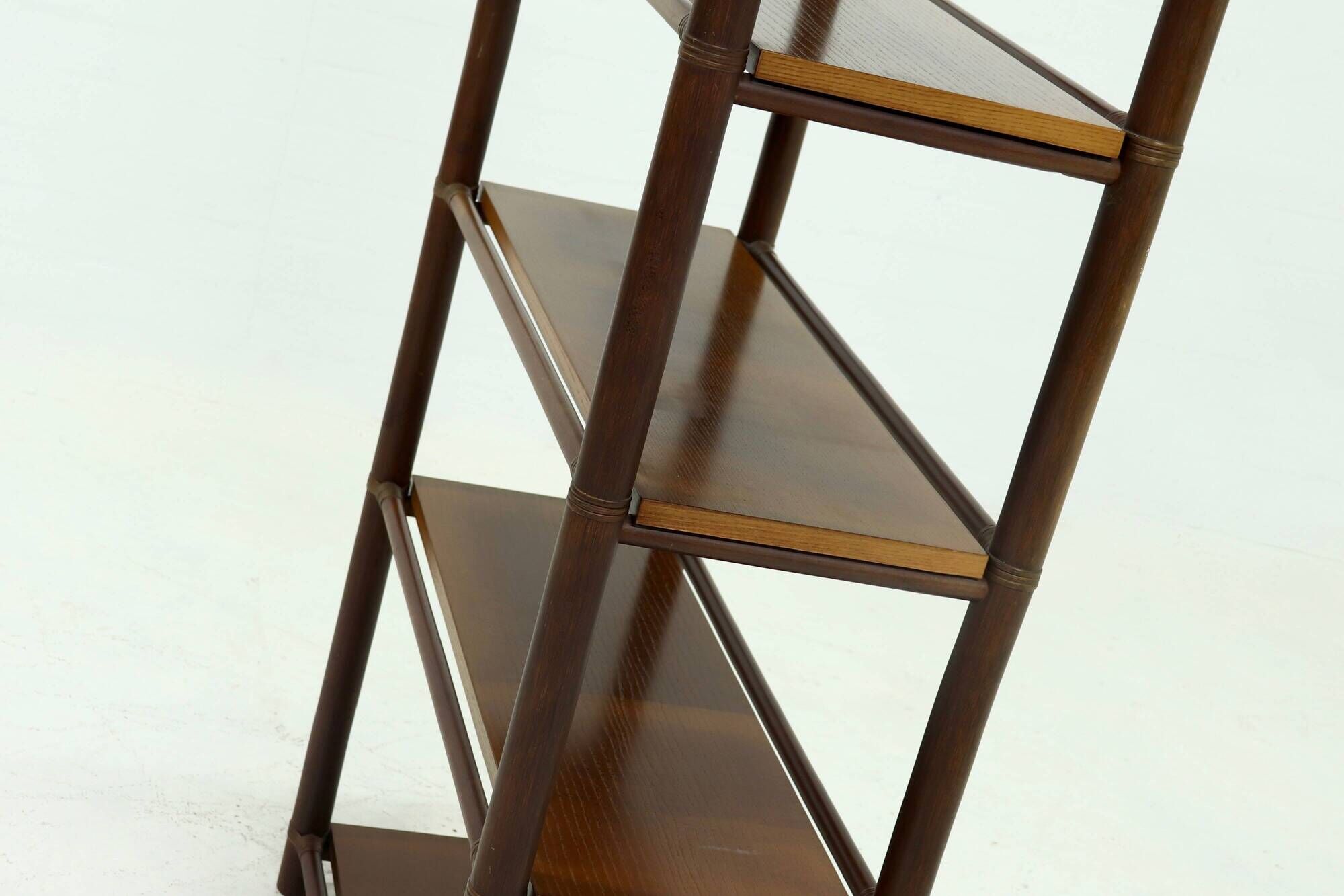 Mid-Century Bamboo and Teak Bookcase Room Divider 1970s