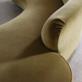 Vladimir Kagan serpentine sofa in velvet for Directional USA 1999