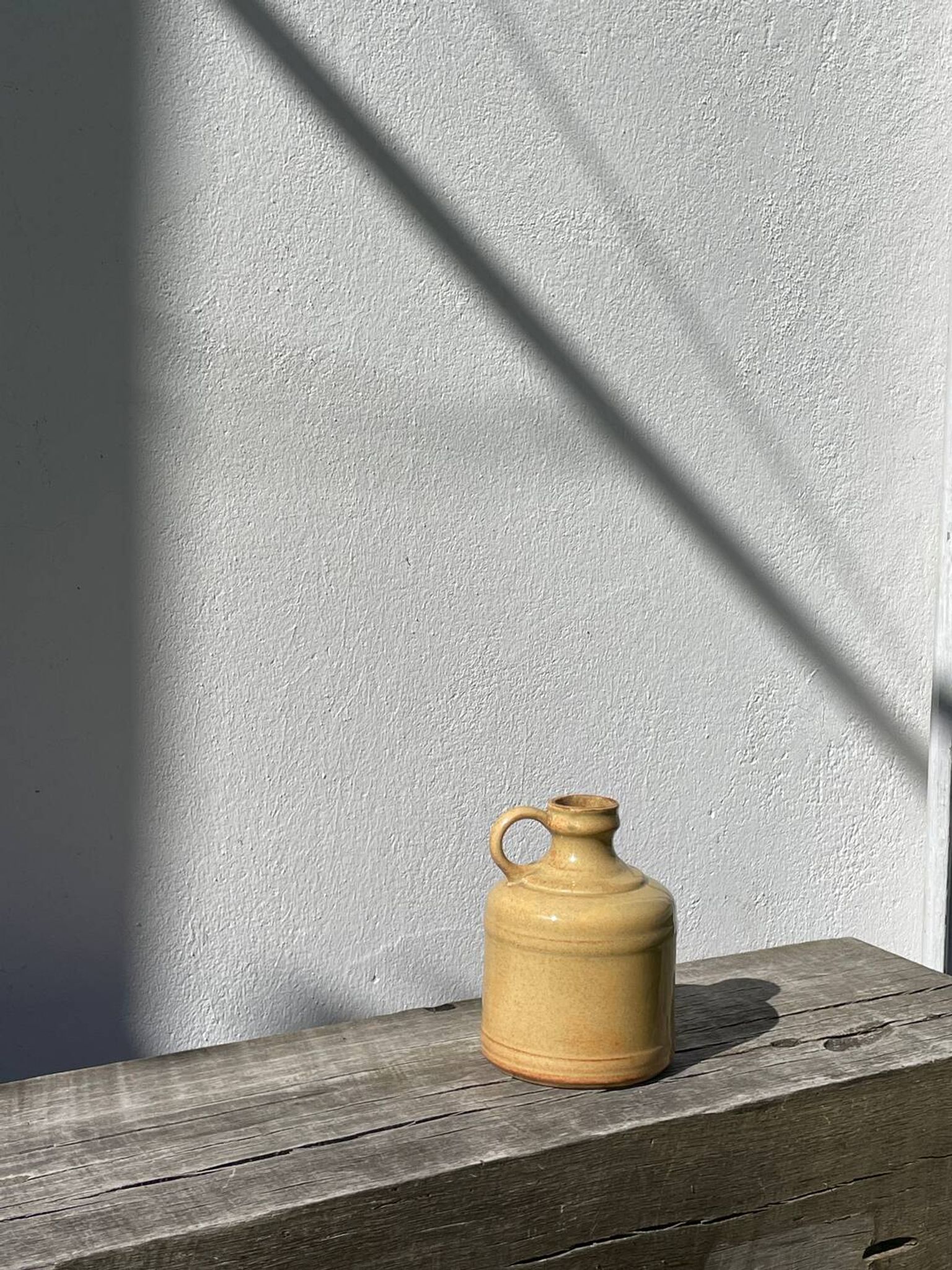 Antique glazed terracotta jug vase