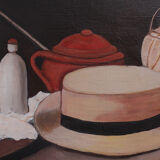 Oil painting on canvas - hat