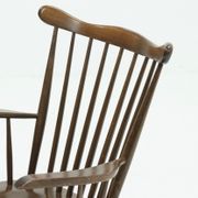 Fauteuil scandinave à dossier fuseau années 1960