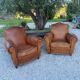 Pair of club armchairs