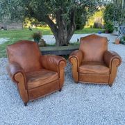 Paire de fauteuils club