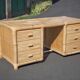 Bamboo desk, large drawer desk with chair, storage, bamboo furniture, interior decoration