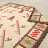 Immense tapis moderne vintage Kilim, 1970