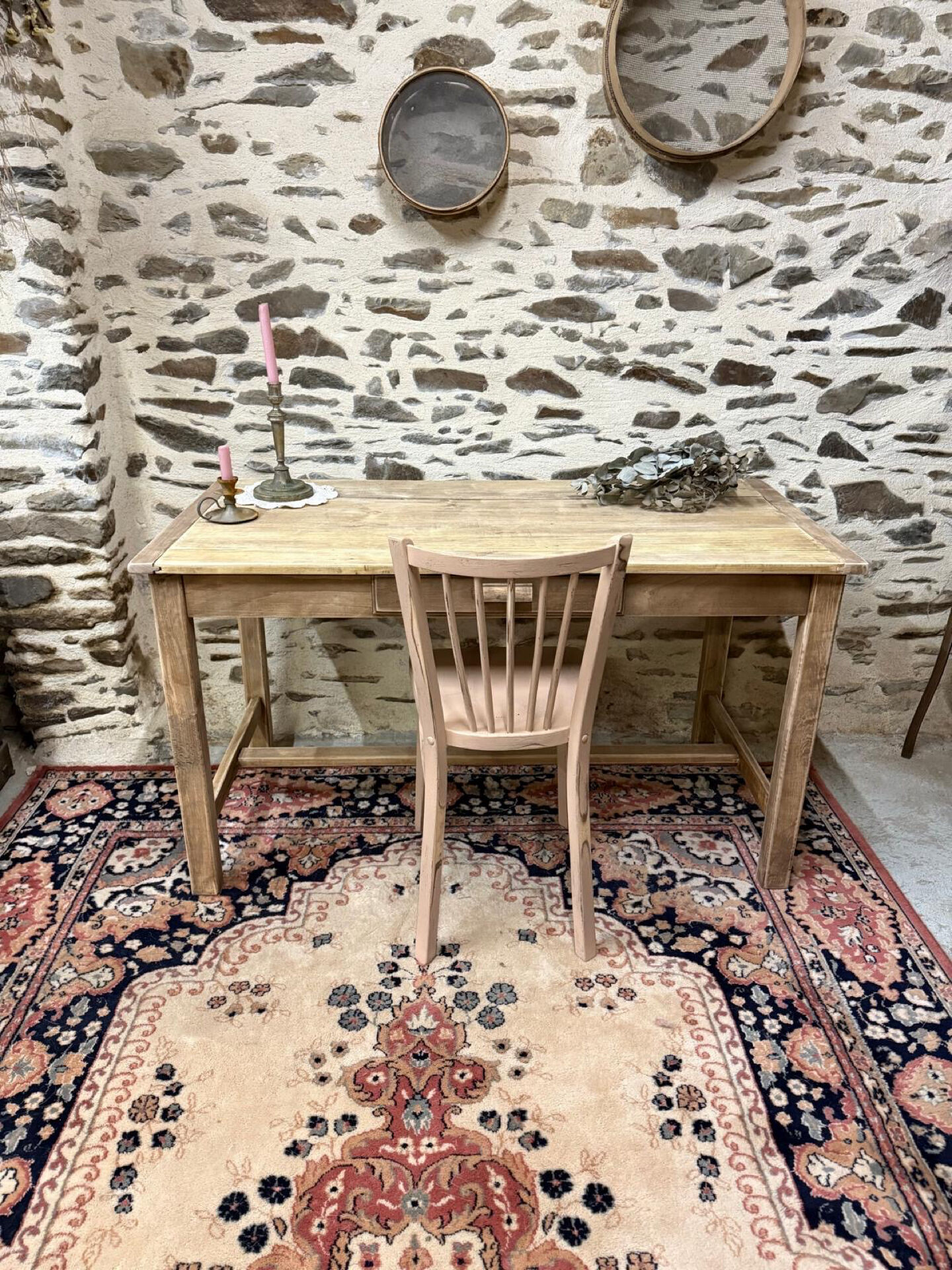 Table ou bureau en bois, rénové