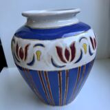 Vintage painted and signed ceramic vase
