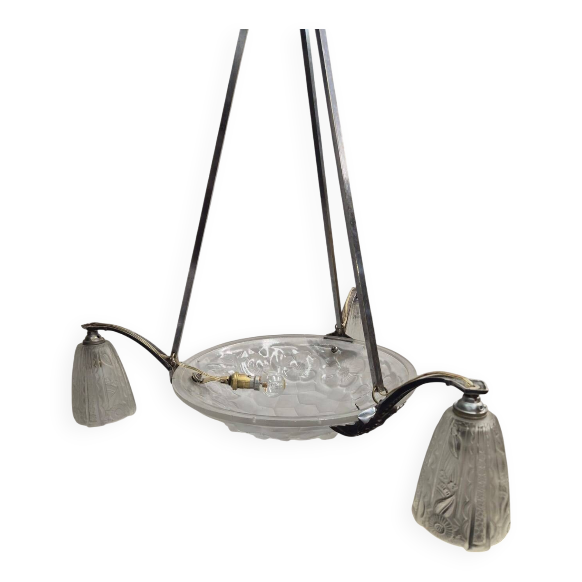 Degué Art Deco Chandelier