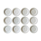 12 Assiettes plates en grès moucheté vintage