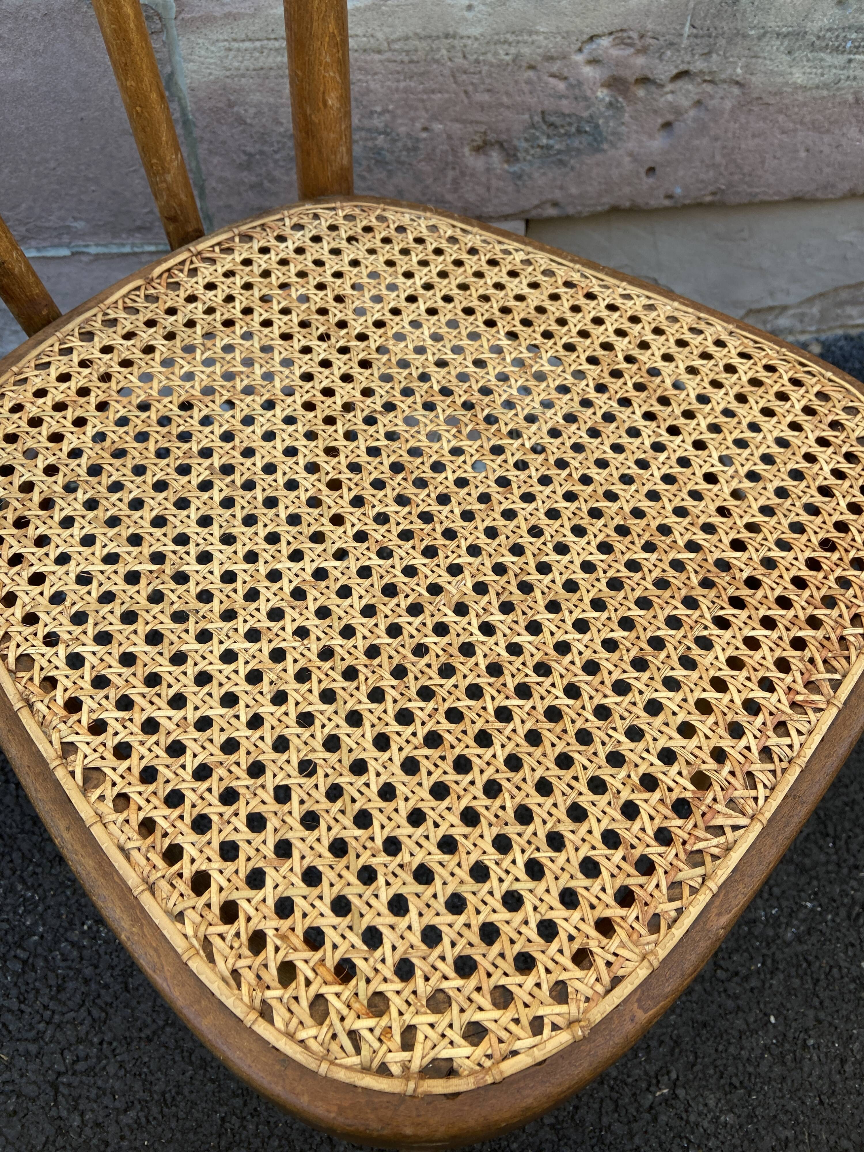 Viennese chair bentwood bistrot café Paris signed Baumann