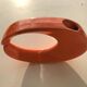 Ceramique  forme geometrique orange