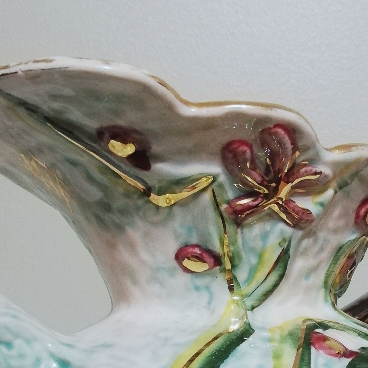 Ceramic pitcher vase signed Hubert Bequet