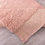 %100 Rose Pink Wool Vintage Runner Rug 67x215Cm
