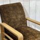 Fauteuil art déco en chêne des années 1930