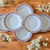 6 large antique deep plates in Saint-Amand earthenware (Nord)