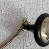 Vintage 1960s gold coat rack with 3 hooks - 45 x 7 cm