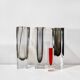 Sommerso vases in Murano glass by Flavio Poli, 1970s, set of 4