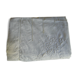 Old embroidered cotton sheet
