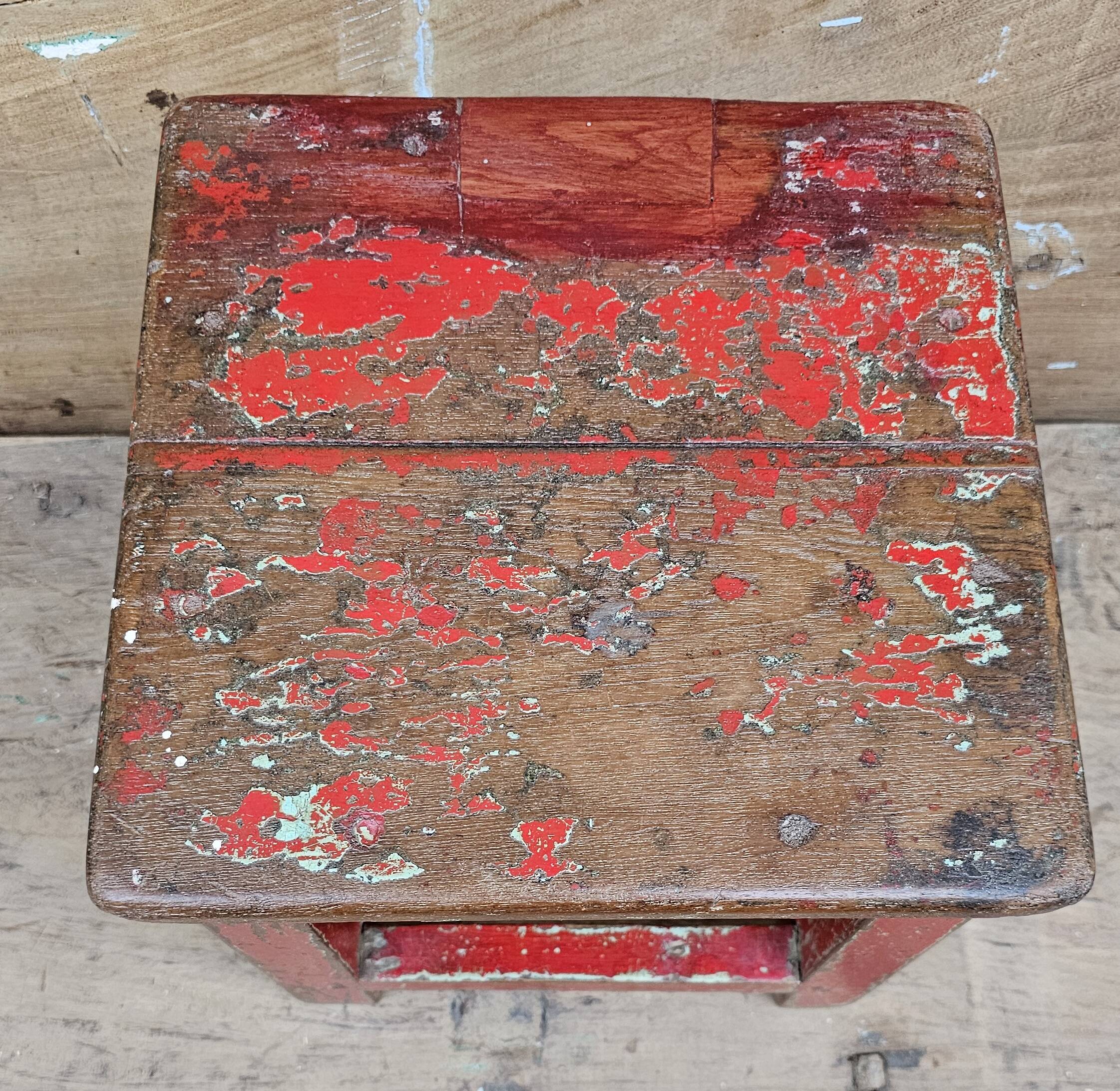 Old Burmese teak tea table