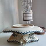 Large sauceboat on ironstone base Gien "Thistles"