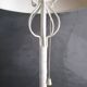 Lampadaire porte-plantes ancien en fer forgé blanc