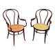 Deux fauteuils J&J Kohn 1900 en bois courbé