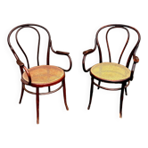 Two J&J Kohn 1900 bentwood armchairs